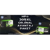 Resim Hp Deskjet 2721 Kartuş / Hp 305XL Avantaj Paket Siyah ve Renkli Kartuş 