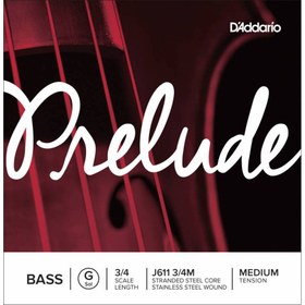Resim D'Addario J611 3/4M Prelude G Kontrabas Teli (Sol) 