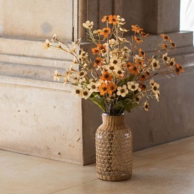 Resim 4 adet 22.83in/58cm Yapay Çiçek, Sahte Dış Mekan UV Dayanıklı Bitkiler, UV Dayanıklı Kutu Ağacı Bitkileri, Faux Plastik Yeşillik, İç Dış Asılı Saksı, Ev Mutfak Ofis Düğün Bahçe Dekoru 