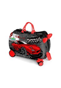 Resim Coral High Kids Siyah Kırmızı Anime Araba Desenli Otur-çek Çocuk Valizi 16368 Siyah - Açık Gri 