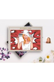 Resim Bk Gift Kişiye Özel Kadın Karikatürlü 1000 Parça Profesyonel Puzzle-20 