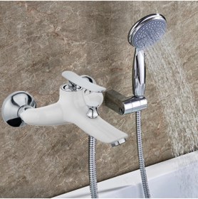 Resim Mayaglory Moskova Serisi Beyaz Banyo Bataryası ++grande Duş Başlığı Ve Hortum 