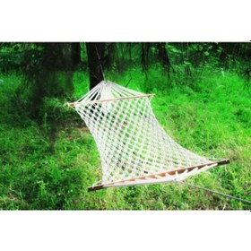 Resim Çift Kişilik Çift Kat Makrome Salıncak Hamak En 130 CM Boy 2.5 M Beyaz 