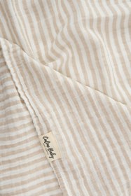 Resim Caline Baby 2 Kat Çizgili Müslin Kundak Bezi 20/20 - 120x120 cm Bej 