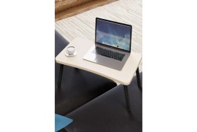Resim Byars Blişim Byars Bilişim Laptop Sehpası Katlanabilir Yatak Koltuk Üstü Kahvaltı Bilgisayar Sehpası (Krem) 