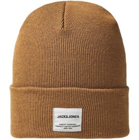 Resim Jack & Jones Erkek Kahve Jaclong Knit Beanie Noos Bere 12150627-Rubber 