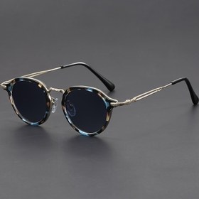 Resim Erkekler için Retro Yuvarlak Moda Gözlükler - TR90 Çerçeve, Anti-Yansıtıcı Lens, Punk Tarzı Moda Gözlükleri 