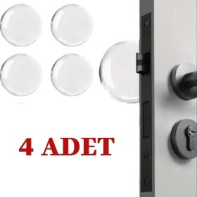 Resim Sinda Şeffaf Silikon Mobilya ve Kapı Durdurucu Darbe Pedi 4'lü Set 