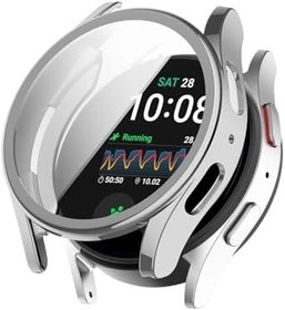 Resim Microcase Samsung Watch 7 40mm Önü Kapalı Silikon Kılıf - AL3173 (Siyah) 