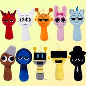Resim Sprunki Ritim Kutusu Peluş Oyuncaklar - Sevimli & Havalı Karikatür Karakter Tasarımı, Yumuşak Polyester Ev Dekoru, Çeşitli Renkler, Doğum Günleri, Paskalya, Noel, Cadılar Bayramı için İdeal Hediye (0+ Yaş) 