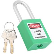 Resim Geeroyoo Yeşil Endüstriyel Loto Kilit, 38mm Nylon+çelik Konstrüksiyon, Isı Ve Korozyon Dayanıklı, Elektriksel Yalıtım, Tek Kişi Kilit Sistemi Diğer 