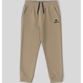 Resim Tommylife Koyu Bej Standart Fit Manşetli İnce Erkek Çocuk Eşofman Alt - 11062 Koyu Bej 
