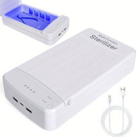 Resim USB ile çalışan manikür aleti temizleyici kutu - Hızlı temizlik, tırnak salonu ve ev kullanımı için kompakt tasarım, ekran gerektirmez, USB takma, pil gerektirmez - Tırnak teknisyenleri ve manikürlere ideal, hijyenik depolama çözümü, şık tasarım, verimli temizlik cihazı, güzellik profesyonelleri için 