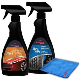 Resim Carwax 2'li Set Nano Islak Cila & Lastik Parlatıcı 