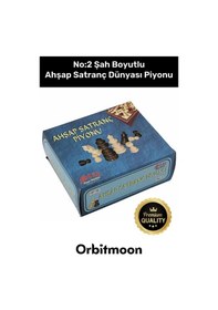 Resim Premium Üretim Şah Boyu No: 2 Eksik Takımı Tamamlama Uyumlu Ahşap Satranç Dünyası Piyonu 