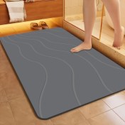 Resim 1 adet Hızlı Emici Banyo Matı - Duş, Giriş, Mutfak veya Yatak Odası için Geometrik Tasarımlı Kaymaz, Polyester Karışımı Zemin Matı - Makine Yıkanabilir, Dikdörtgen Şekil, Banyo Halısı, Banyo Zemin Matı, Mutfak Zemin Kaplaması, Modern Banyo Dekoru, Kaymaz Arka Plan 