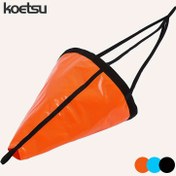 Resim KOETSU 60.96cm Paraşüt Sürüklenme Çapa - Tekneler & Yelkenli Bozuklar için Dayanıklı PVC Balıkçılık Şamandırası, 4.57-5.18 metre Gemi için İdeal, Turuncu/Siyah/Mavi Renklerde Mevcut 