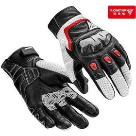 Resim Novahub Motowolf Mdl0305c Karbon Fiber Koruyucu Motosiklet Eldiveni Beyaz 