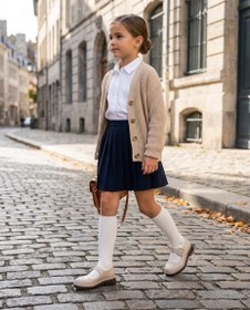 Resim Mini Melissa June INF Bej Kalın Tabanlı Kız Çocuk Ayakkabısı | 28-34 Numara | Mary Jane Stili - 3 