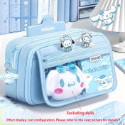 Resim Sanrio için for cinnamoroll Büyük Kapasiteli Şeffaf Kalem Kutusu - Mor Çok Fonksiyonlu Kırtasiye Kutusu Sevimli Karakter Tasarımı ile, Mor, Ücretsiz Kawaii Çıkartmalar ve Kalem Torbası Dahil 