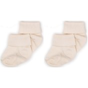 Resim Novibaby 2'li Bambu Bebek Çorap I Ecru I 0 6 Ay I Ekru Yenidoğan Bebek Çorabı Çok Renkli 