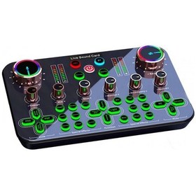 Resim Ses Değiştiricili Canlı Yayın Ses Kartı Effectsli Canlı Yayın Mixeri 