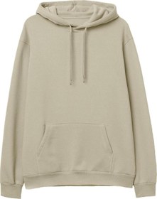 Resim Basic Baskılı Krem Hoodie 