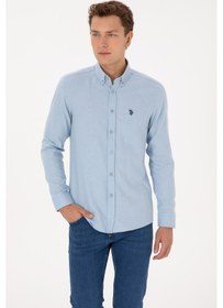 Resim U.s. Polo Assn. Erkek Açık Mavi Gömlek Basic 50316721-vr003 Acık Mavı 