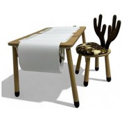 Resim Kumaşlı Aktivite Masa Ve 2'li Sandalye Seti - 3 Çok Renkli 