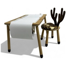 Resim Kumaşlı Aktivite Masa Ve 2'li Sandalye Seti - 3 Çok Renkli 