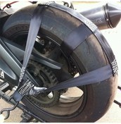 Resim Tongdashop 1 Adet Katlanır Motorcycle Lastik Kayışı - Dayanıklı Polyester, Elektrikli Araçlar İçin Emniyetli Arka Tekerlek Bağlama, Siyah Kırmızı, Lastik Bead Seater 
