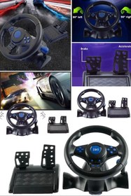 Resim Utelips Ps4 Pc Için Pedal Ile Oyun Direksiyon Simidi 180 ° Rotasyon 7 In 1 Titreşim Usb Yarış Oyun Tekerleği 