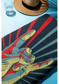 Resim Dijital Baskı Plaj Deniz Havlusu Retro Desenli Peştamal Hvl0145 Renkli 