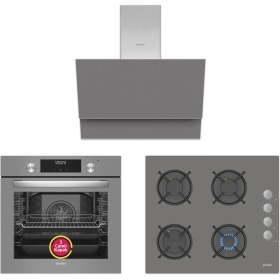 Resim Simfer 9 Fonksiyon Qs Dijital Gri Ankastre Set (8223 Fırın + 3538 Ocak + 8736 Davlumbaz) 