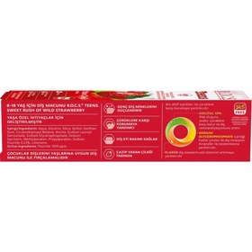 Resim Rocs Teens 8-18 Yaş Yaban Çileği Tadında Diş Macunu 74gr 