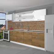 Resim Decoraktiv Prestij 280 MDF Hazır Mutfak Dolabı - Tezgah Dahil - Pera - Beyaz 