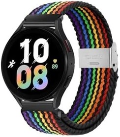 Resim CONSTRAIN - Samsung ile uyumlu Galaxy Watch Gear S2 3 41mm 42mm Active 2 40mm 44mm Kordon Metal Klipsli Flexi Örgü - Siyah 