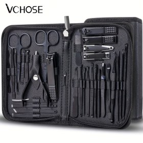 Resim VCHOOSE Profesyonel Tırnak Makası Seti, Klasik Stil Kokusuz Ayak Tırnağı Bakım Kiti, Düz Bıçak, Paslanmaz Çelik Bıçaklar, Ayak Tırnağı Bakımı için Depolama Kutusu ile 