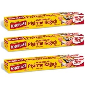 Resim Koroplast 16 Yaprak Hazır Kesilmiş Pişirme Kağıdı 3'lü Set 