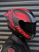 Resim Encore Demon Mat Siyah Kask C1 Siyah 