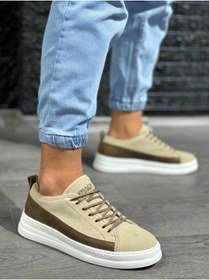 Resim knaks Erkek Spor Tarz Sneakers Ayakkabı 010 Vizon Süet 