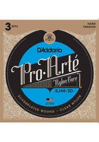 Resim D'addario Ej46-3d Pro-arte Klasik Gitar Tel Seti 3'lü Ekonomik Paket - Sert/hard Tansiyon Yüksek Gerilim, Güçlü Projeksiyon Ve Uzun Ömürlü Akort Kararlılığı 