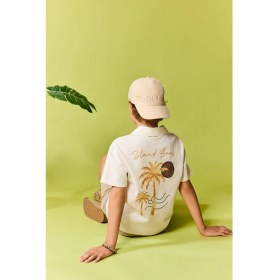 Resim DeFacto Regular Fit Apaş Yaka Tropikal Desenli Kısa Kollu Gömlek Erkek Çocuk H7512A826HS 
