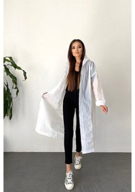 Resim Marlux M21M Unisex Kapüşonlu Çıtçıtlı Eva Yağmurluk - Beyaz 