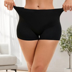 Resim 1 Adet Kadınlar İçin Dikişsiz Orta Bel Şort - Saydam Olmayan, Esnek ve Nefes Alabilen Günlük & Resmi Pantolon - Kaymaz Spor Şortu, Aktif Giyim Altı, Rahat Kalıp, Çok Yönlü İç Çamaşırı, Ofis Kıyafeti 