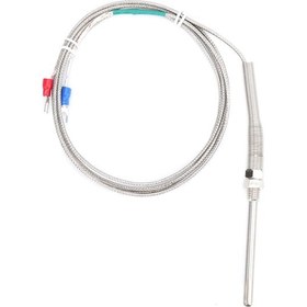 Resim Tenfowee M8 Somunlu 5x70mm Paslanmaz Çelik Sondalı K-tipi Termokuplaj, Kimya/medikal/laboratuvar Isıtma İşlemleri İçin Doğru Sıcaklık Ölçümü 0-800 C 
