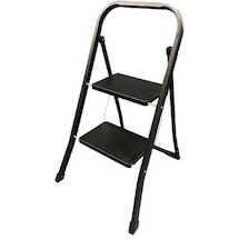 Resim Saraylı Pratik Metal 2'li Siyah Merdiven Hardy 