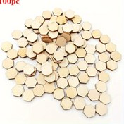 Resim 100 Adet Yüksek Kaliteli Ahşap Altıgen Süslemeler - DIY El İşleri, Boyama & Grafiti İçin Mükemmel - Düğünler, Doğum Günleri, Yıldönümleri & Tatil Partileri İçin İdeal 