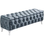 Resim Setay Yatak Ucu Pufu, Cappy Bench, Sandıklı Ayakucu Pufu 40x50x160 