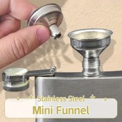 Resim Liquor Şişeleri için Paslanmaz Çelik Mini Huni - Dayanıklı, Taşınabilir ve Temel Mutfak Aracı 